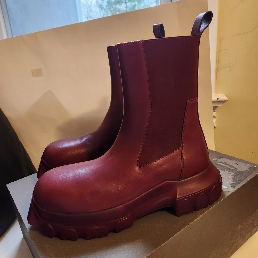 Rick Owens Edfu Beatle Bozo Tractor Chelsea Boots size 44.5 BNWB